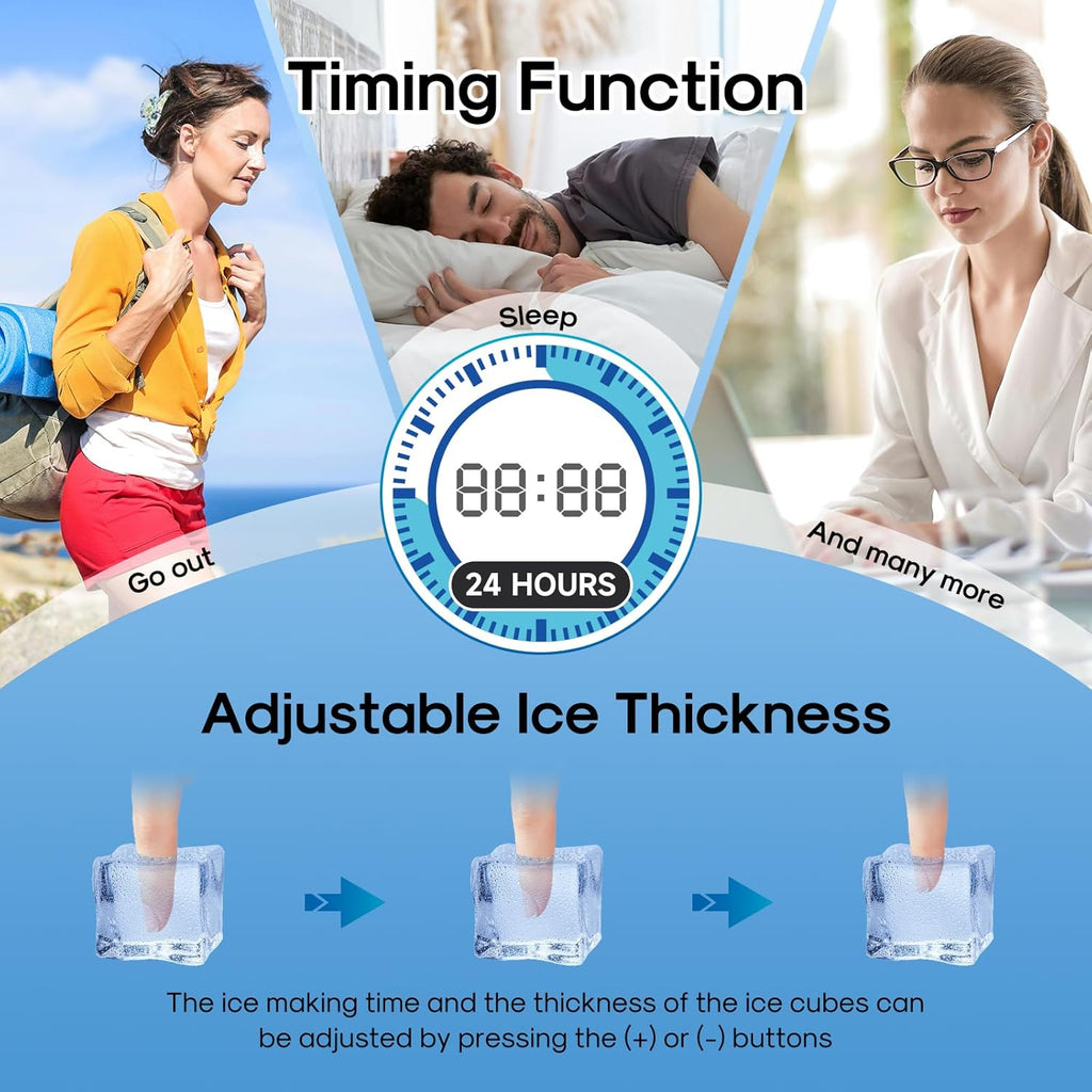 Commercial Ice Maker, Stainless Steel, 80 Lbs/24H H723