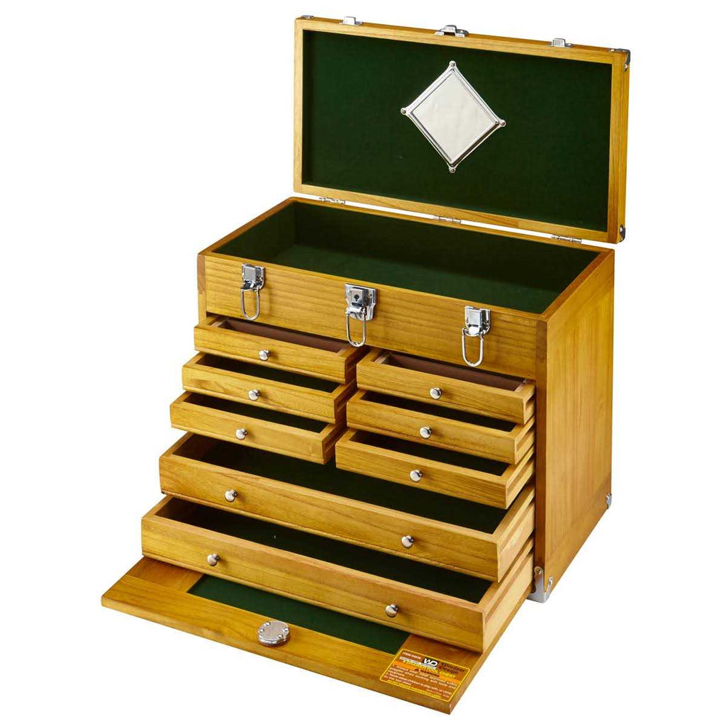 Eight Drawer Hardwood Toolbox Lockable Chest C646
