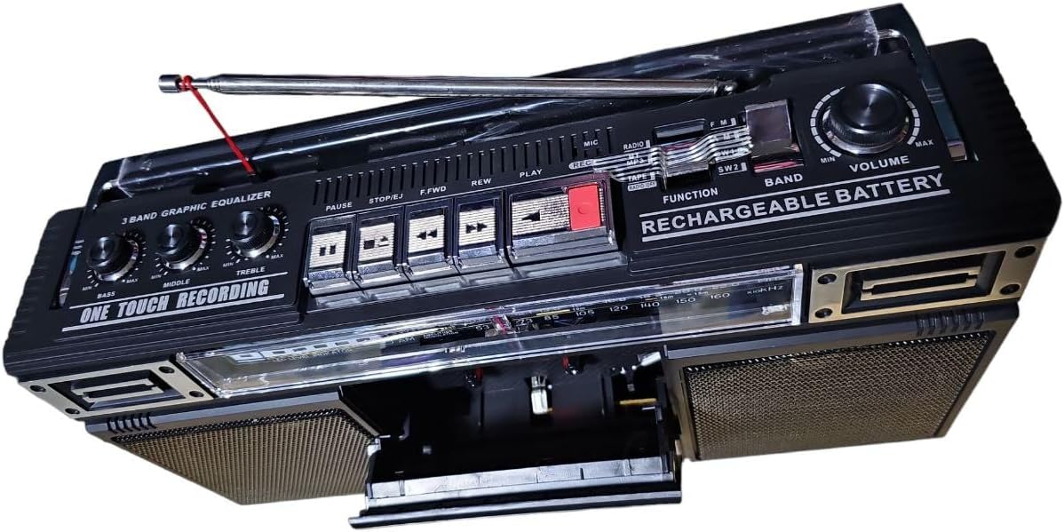 Rechargeable AM/FM Radio Bluetooth Boombox S891619