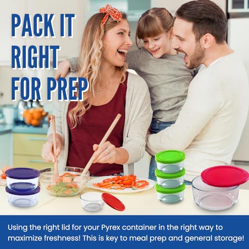 Replacement Lids 1 Cup Green 2 Cup Orange 4 Cup Blue 6/7 Cup Red O132