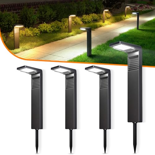 Solar Pathway Lights 4pack, Warm White and Cool White Light A59704