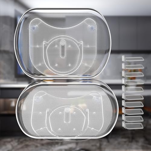 16.2"x11.8" Clear Rotating Tray with 5 Divider H609