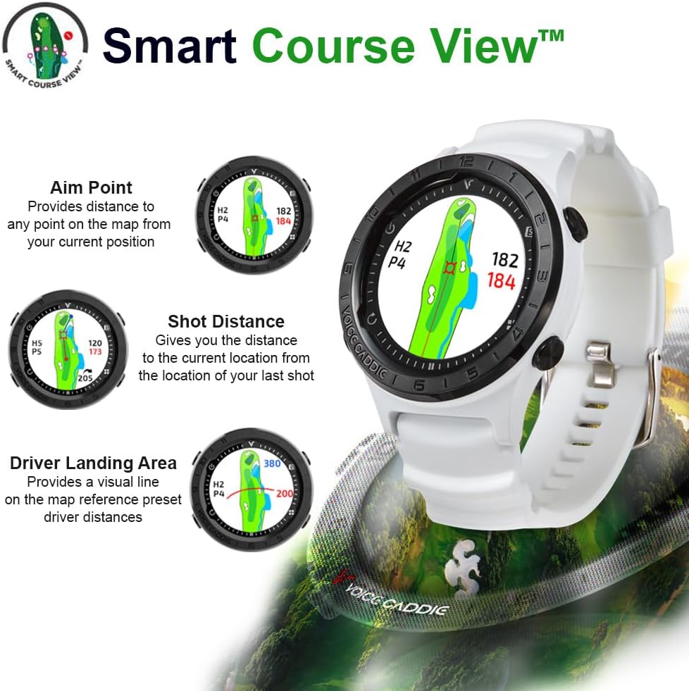 Lightweight Hybrid Golf GPS Watch with Slope Mode and Color Touchscreen E1043