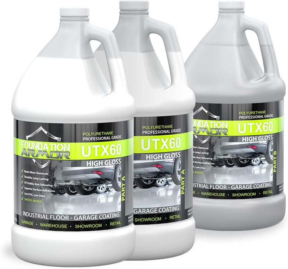 2.5 Gallon High Gloss Water-Based Urethane Concrete Floor Coating J141974