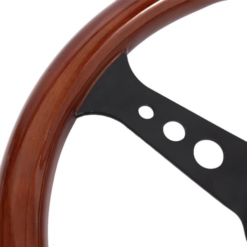 14" Wood Grain Steering Wheel with Horn Button 6 bolts U6847