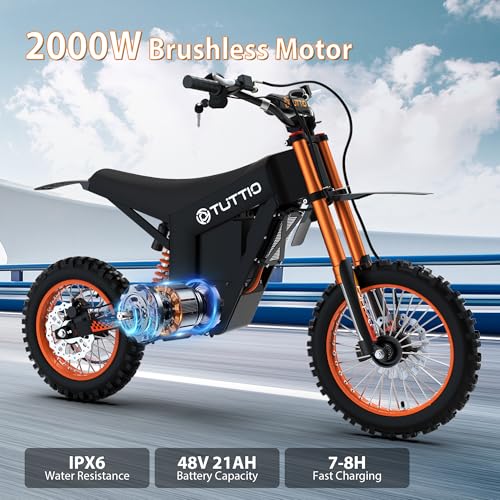 48V 21AH Electric Dirt Bike with 14"/12" Fat Tire H588160