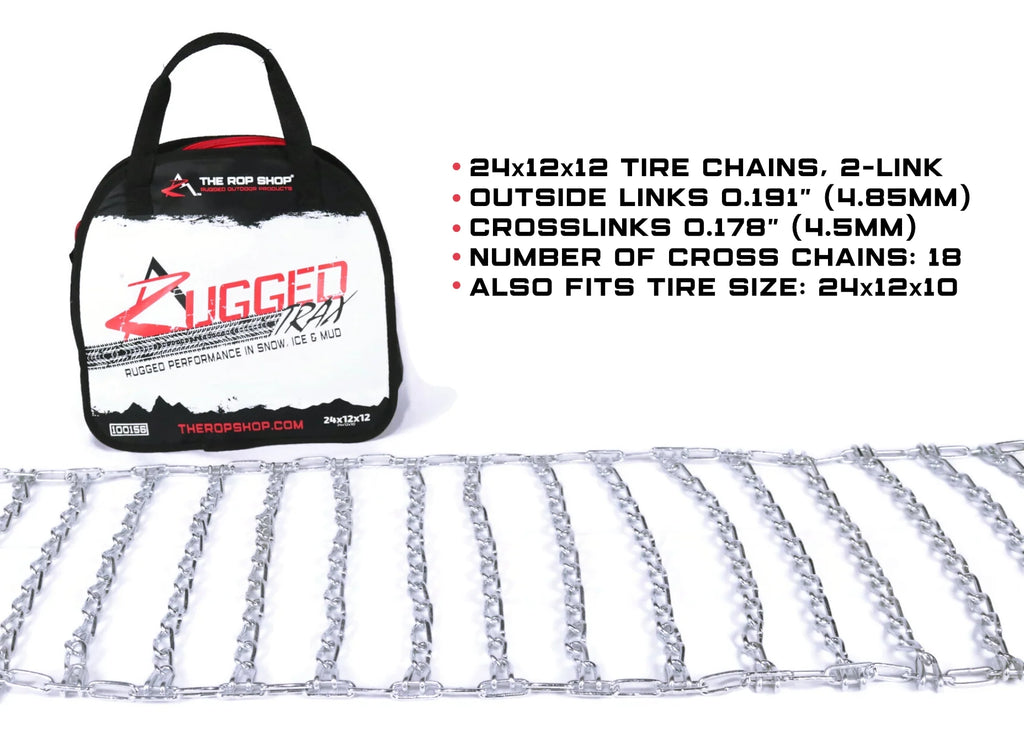 Pair of 2 Link Tire Chains 24x12x10 X71933