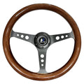 14" Wood Grain Steering Wheel with Horn Button 6 bolts U6847