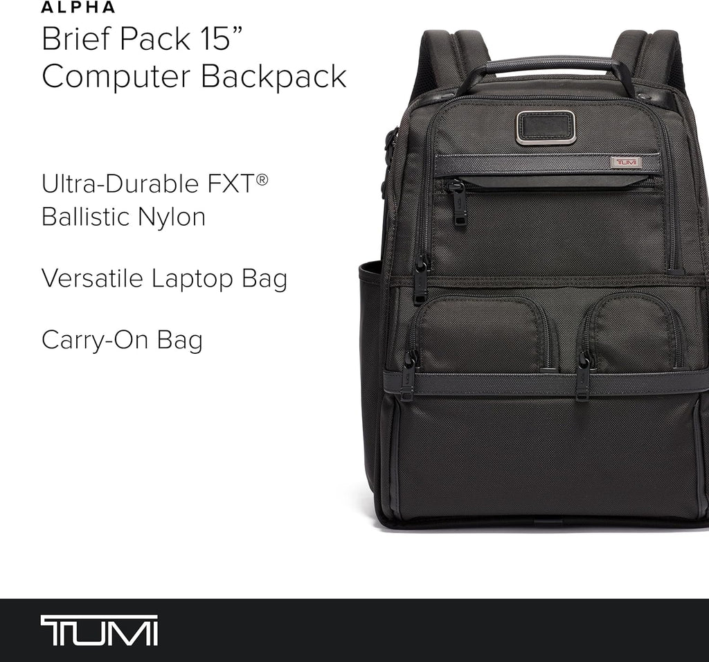 Black Ballistic Nylon Laptop Backpack P340