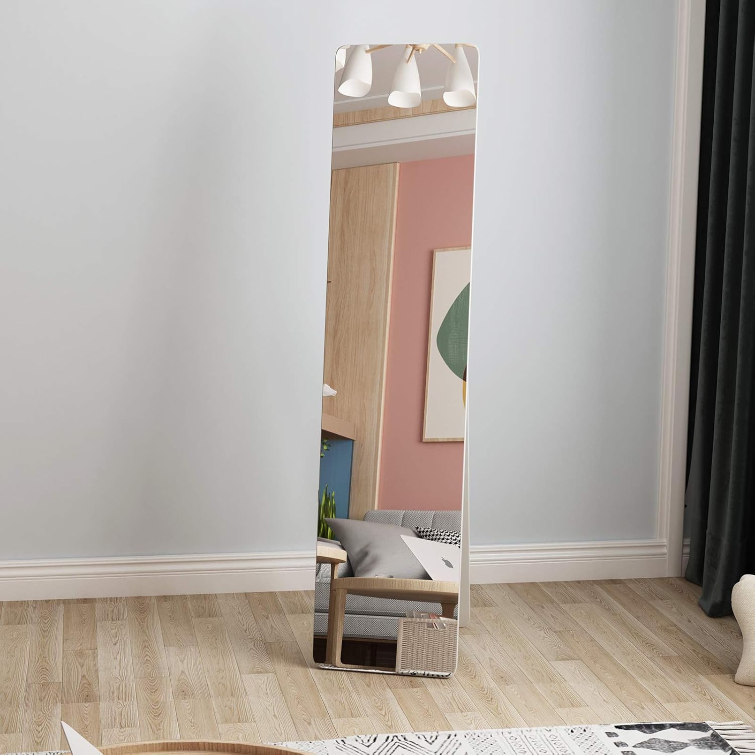 Full Length Mirror 63 inch x 14.6 inch with Floor Stand Y15153