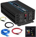 1000 Watt 24V DC to 110V AC Pure Sine Wave Power Inverter with 4 AC Outlets and USB Port Q552