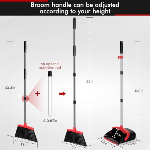 11.8" Broom and Dustpan Set with 51" Extendable Handle E538049