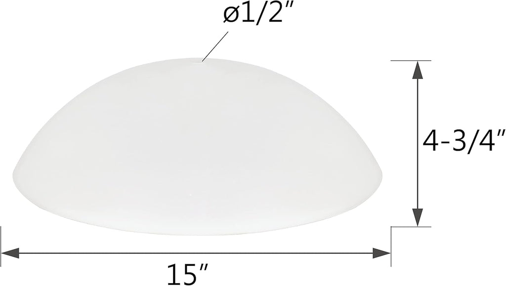 Frosted Glass Shade, 14-7/8" Diameter x 4-1/2" Height X657316