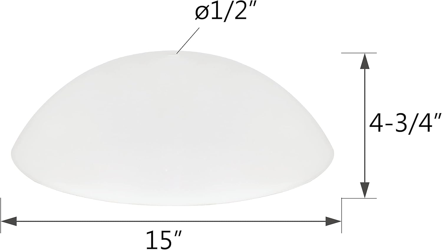 Frosted Glass Shade, 14-7/8" Diameter x 4-1/2" Height X657316