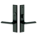 Satin Black Lever Single Cylinder Mortise Handleset Trim Set R228