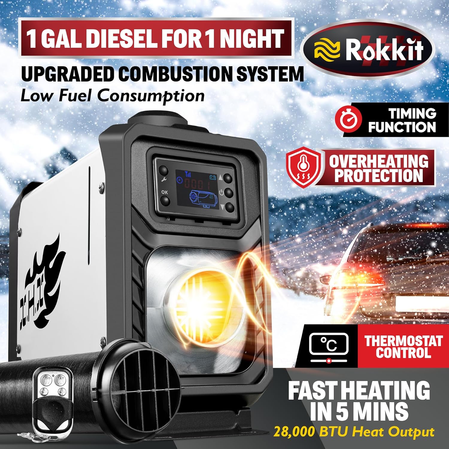 8KW Diesel Air Heater with LCD Monitor & Remote Control M59673