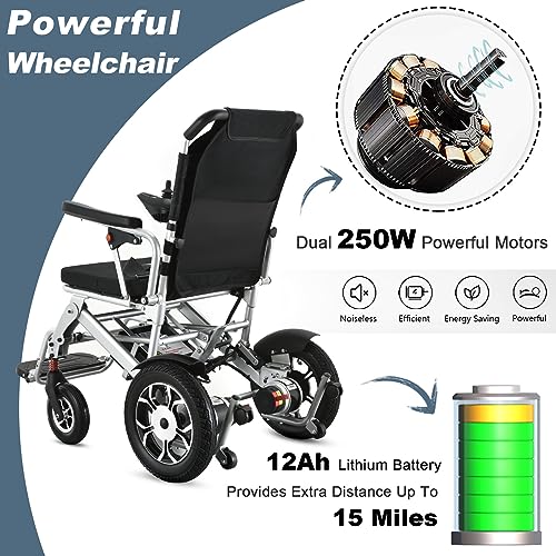 Portable electric wheelchairs Foldable Lightweight All Terrain Power Motorized wheelchairs W17210