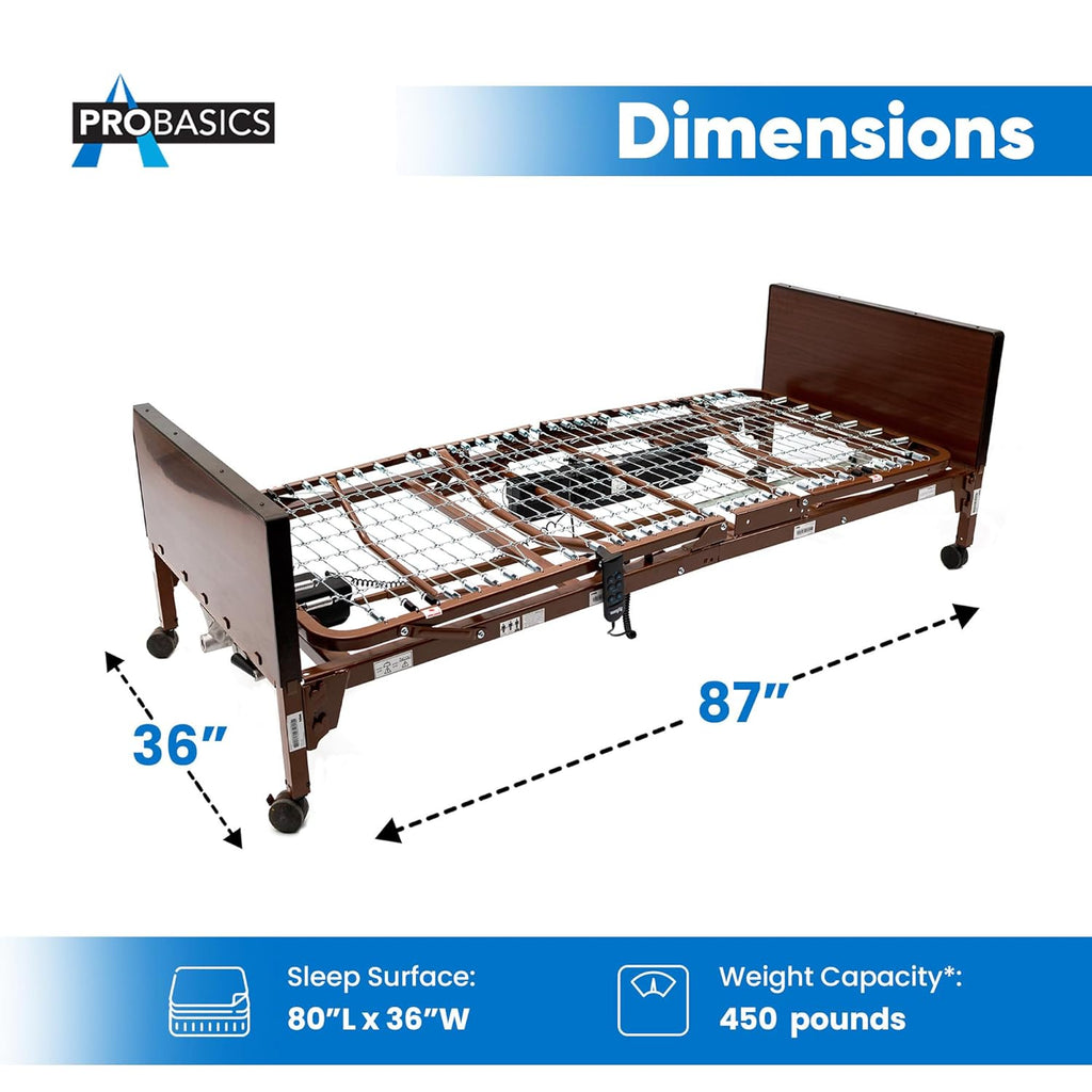 Full Electric Adjustable Hospital Bed with Springs and Motor D48428