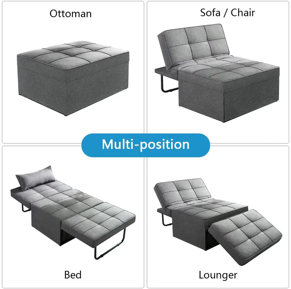 Dark Gray Convertible Sofa Bed I4895
