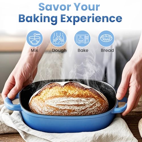 Blue Oval Cast Iron 2.5QT Dutch Oven with Lid W354