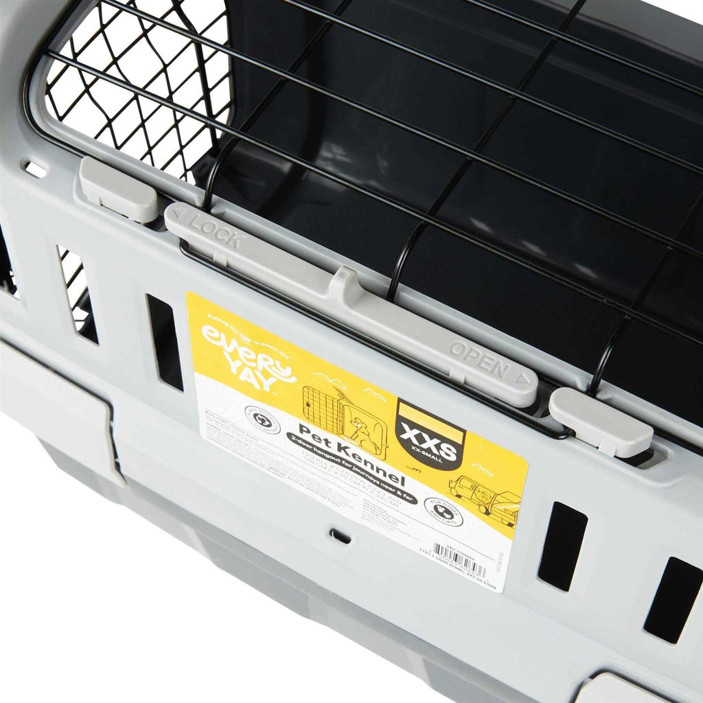 Grey 2-Door Pet Kennel D621