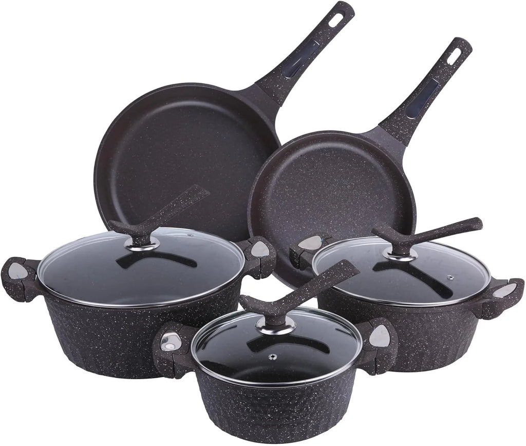 Black 8 Piece Nonstick Cookware Set L2528
