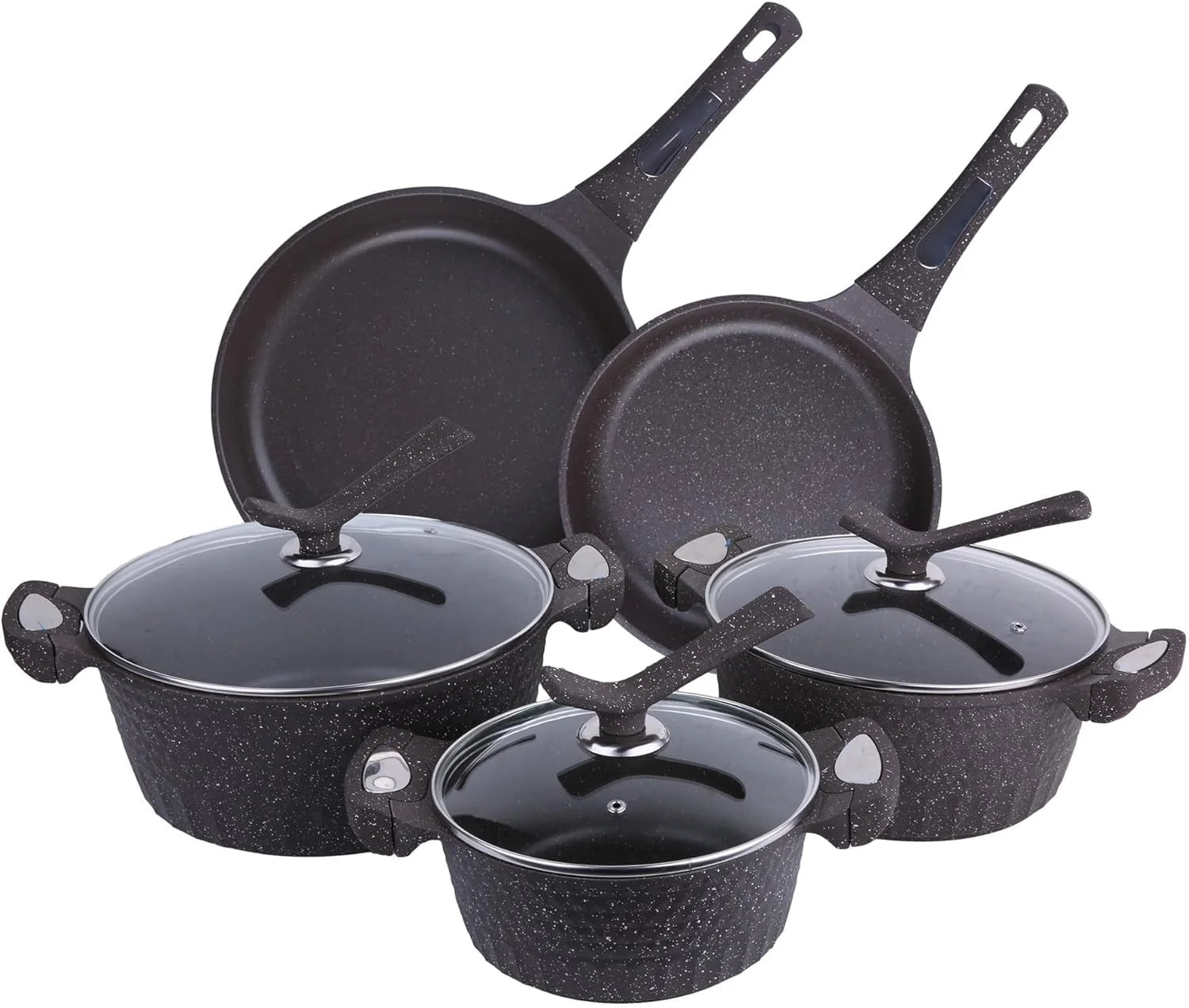 Black 8 Piece Nonstick Cookware Set L2528