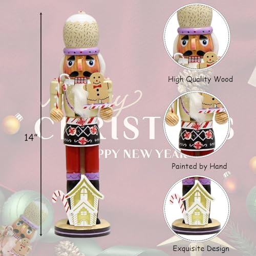 14 Inch Wooden Nutcracker Christmas Decor M9306