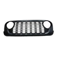 Front Grille Grid Grill Guard With Camera Hole for Jeep Wrangler JL Gladiator ABS Blackout K997410