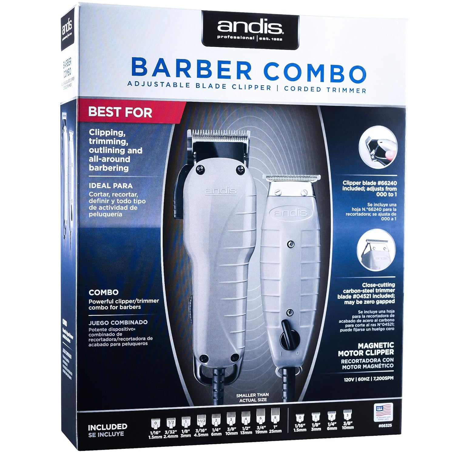 Adjustable Clipper Blade & T-Blade Trimmer with Blade Brush U41638
