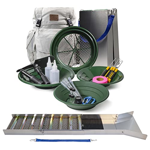 50" Folding Sluice Box with Backpack Gold Prospecting Kit C2098