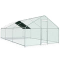 10x20FT Metal Chicken Run with Roof and Waterproof Cover Q5430