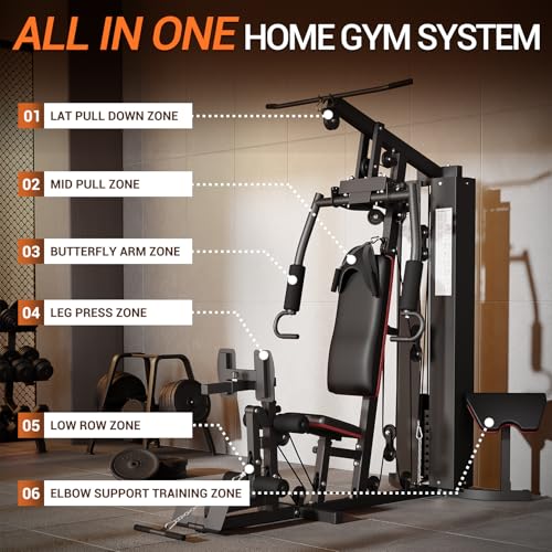 Multifunctional Home Gym Equipment with 150LBS Weight Stack U115