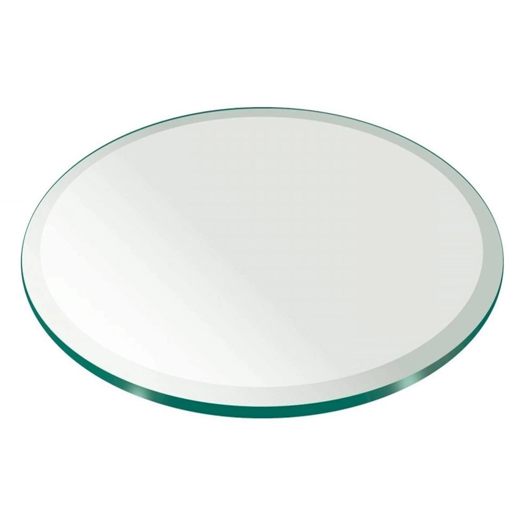 22x22 Round Tempered Glass Table Top Clear Z8516