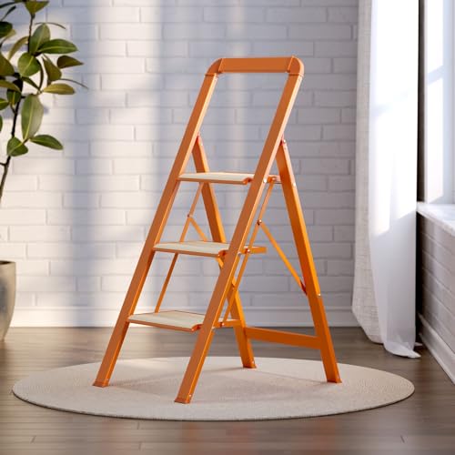Folding Step Stool with Anti-Slip Pedals H759628