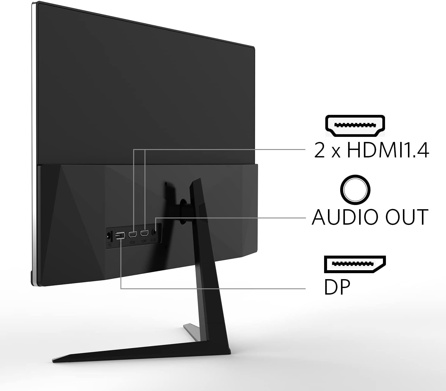 22” 144Hz 1920 x 1080p Full HD Flat Computer Monitor with HDMI Display Ports, Adjustable Tilt, Black E316