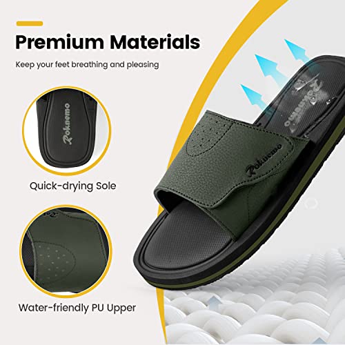 Mens Slide Sandals with Memory Foam L715255