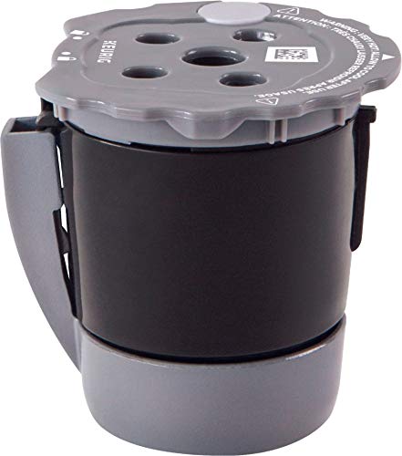 Single Serve K-Cup Pod Coffee Maker (Black) with Universal Reusable Filter (Gray) A581