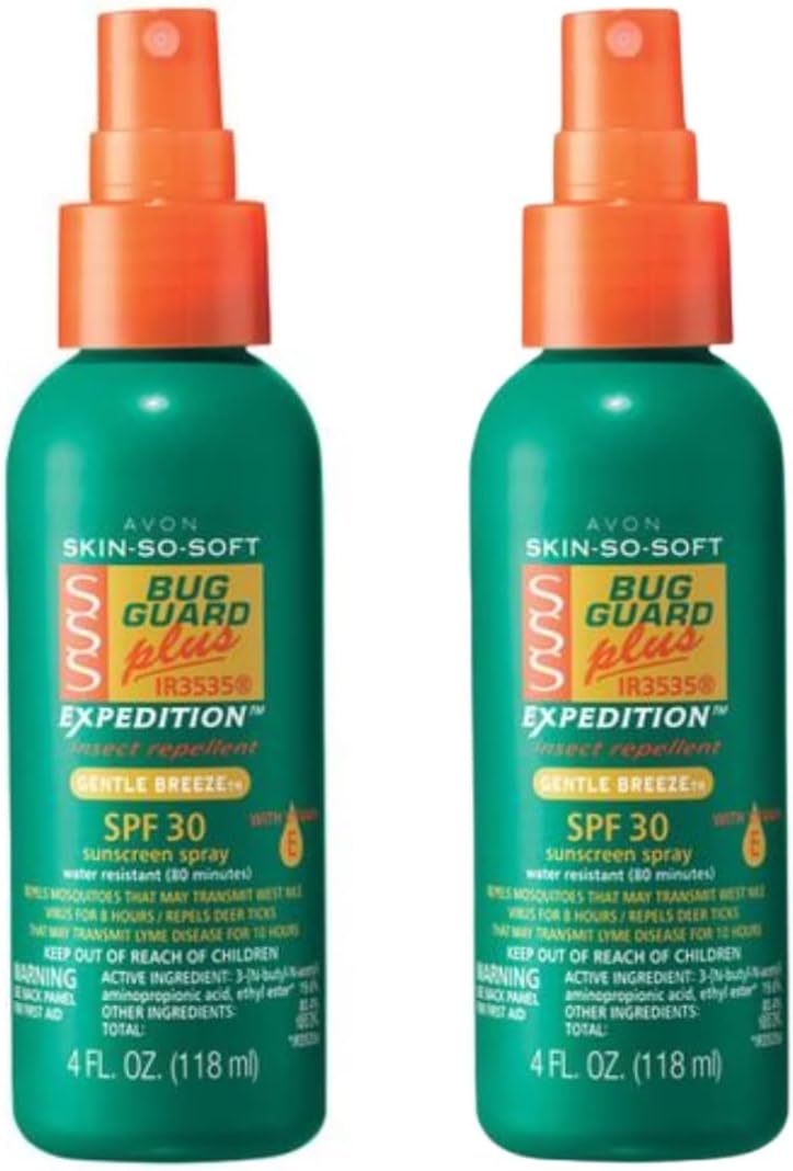 DEET-Free SPF 30 Bug Repellent Spray 4 Fl Oz (2 Bottles) T69160