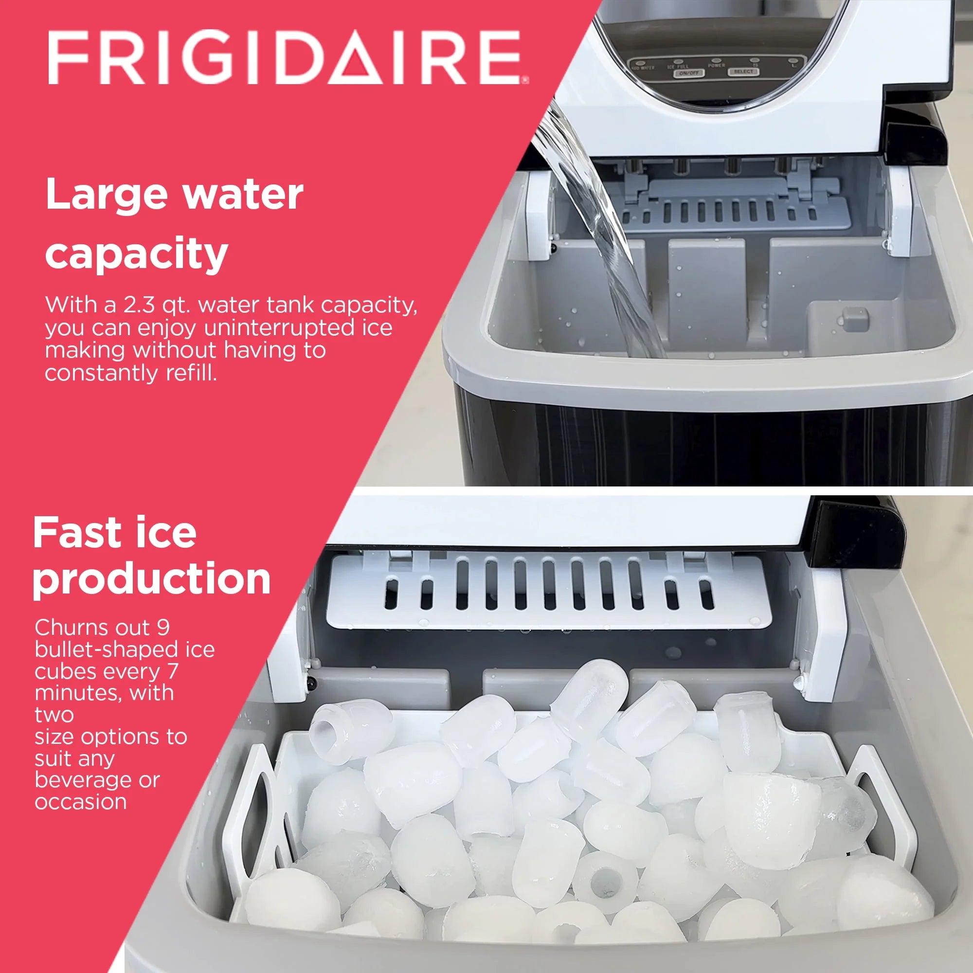 26 lb. Countertop Ice Maker Black Stainless Steel K45180