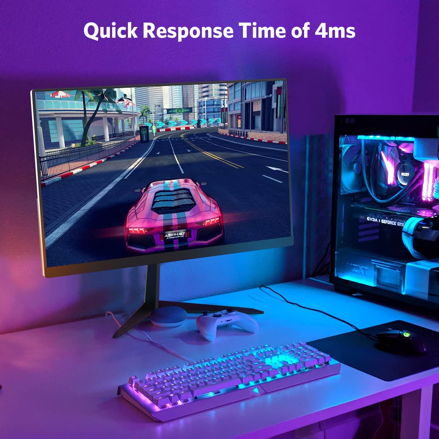 22” 144Hz 1920 x 1080p Full HD Flat Computer Monitor with HDMI Display Ports, Adjustable Tilt, Black E316