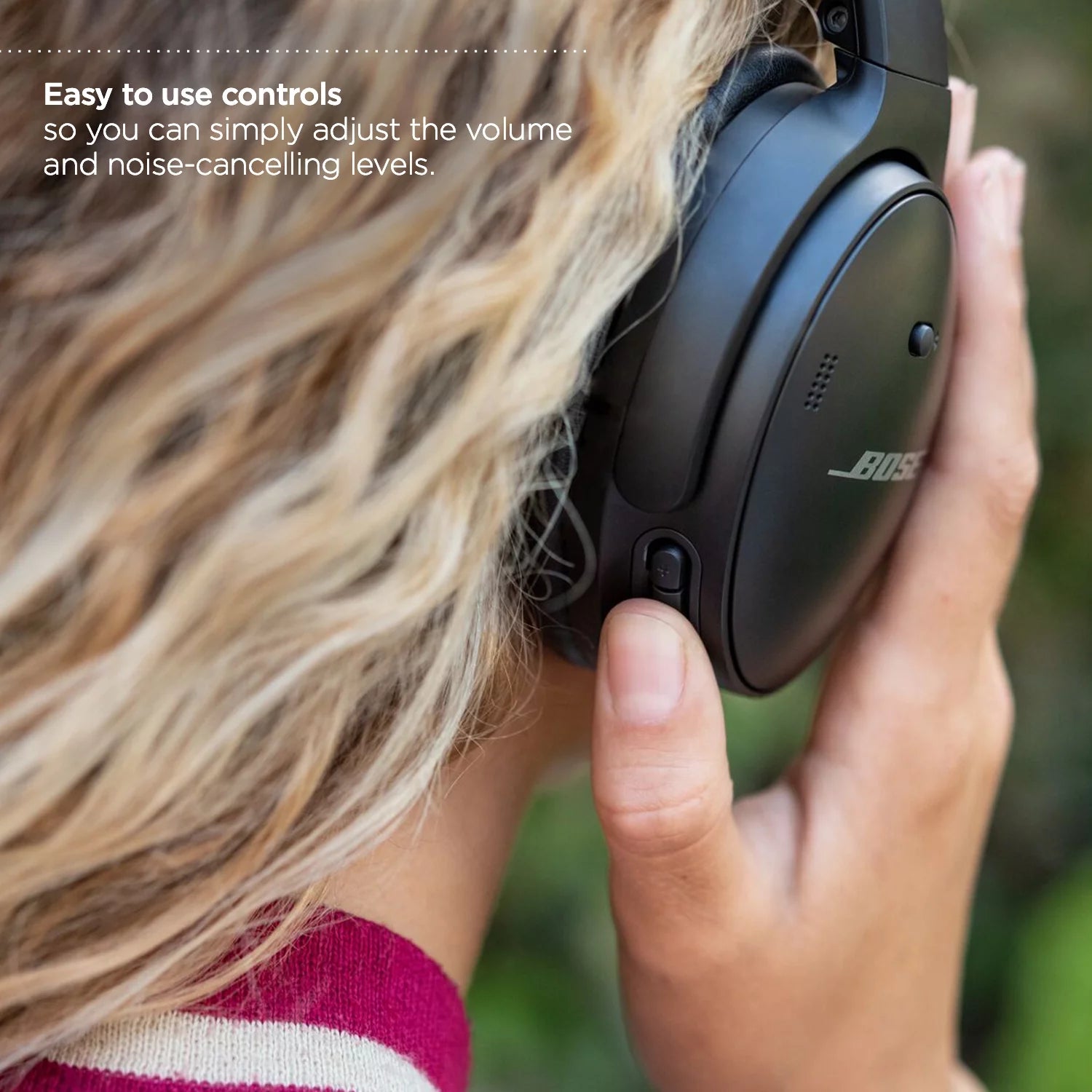 Black Noise Cancelling Over-Ear Wireless Bluetooth Headphones U1229