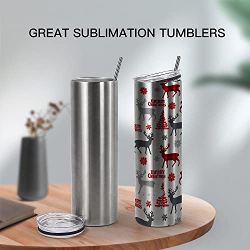 10 Pack 20oz Stainless Steel Vacuum Insulated Tumblers with Lid and Straw P9223