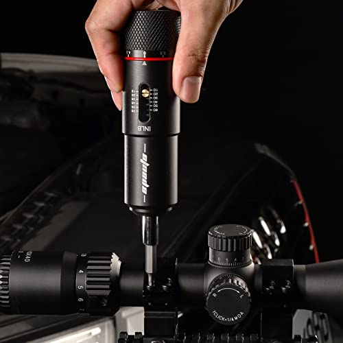 Black 10 to 65 inch-pound Torque Screwdriver Wrench with 10 Bits Set E1580