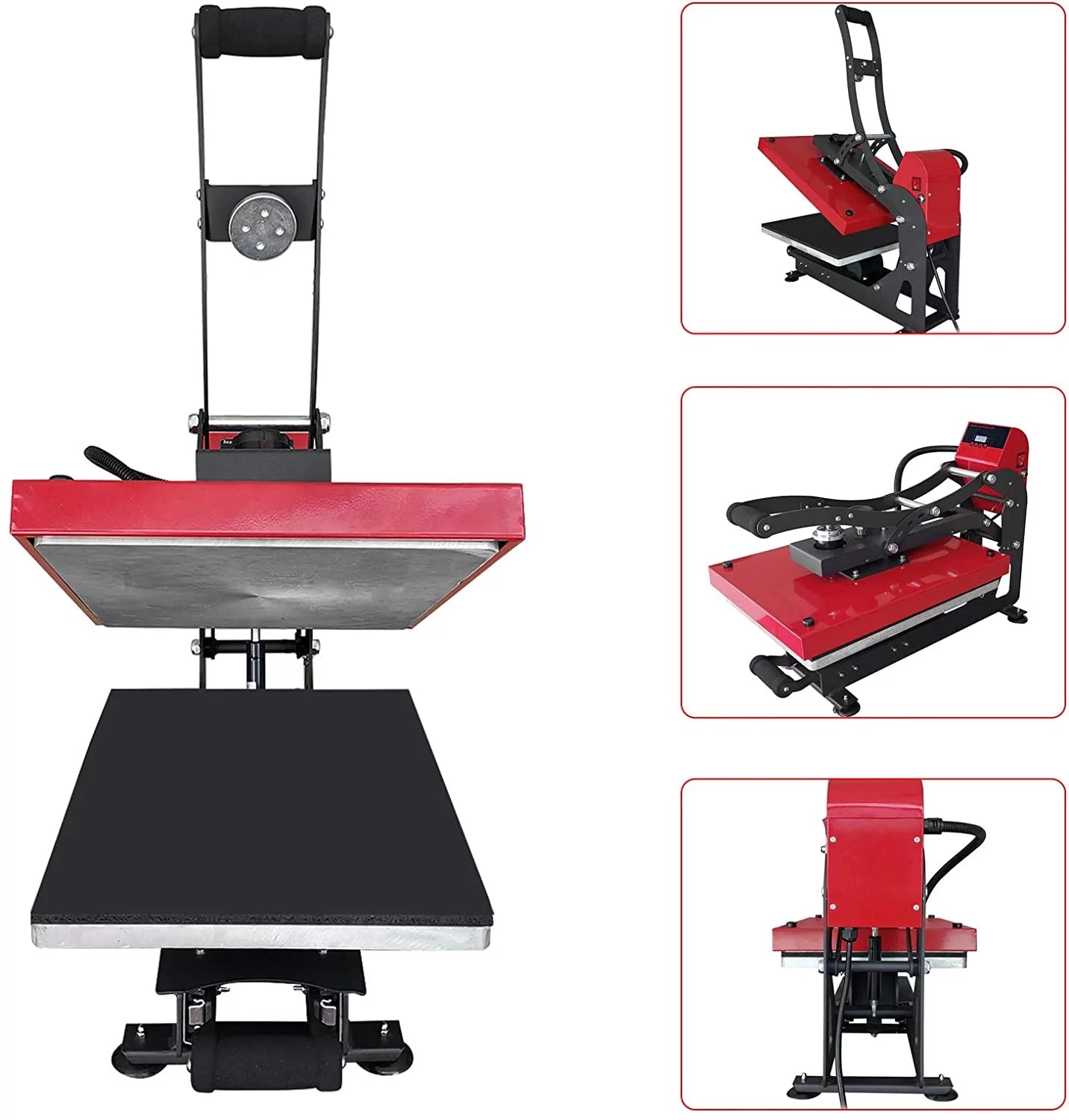 Magnetic Semi-Automatic T Shirt Heat Press Machine 16 X 20'' Large Heat Press Sublimation with Smart LCD B466120