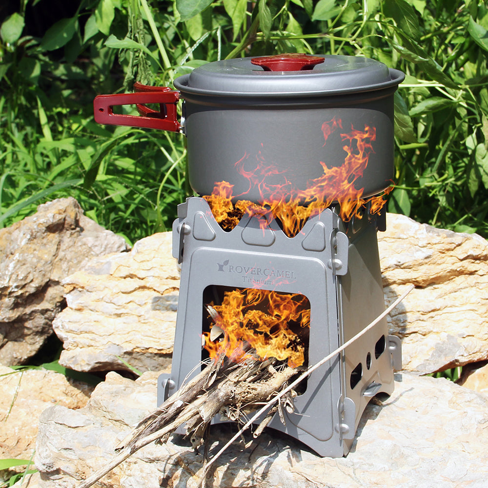 Titanium Wood Burning Camping Stove Z3749