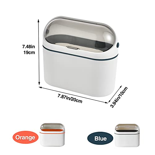 Orange Mini Trash Can with Lid L316