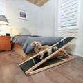 Bed Ramp for Small Dogs, Adjustable for All Beds up to 37 - Solid Hardwood G66630