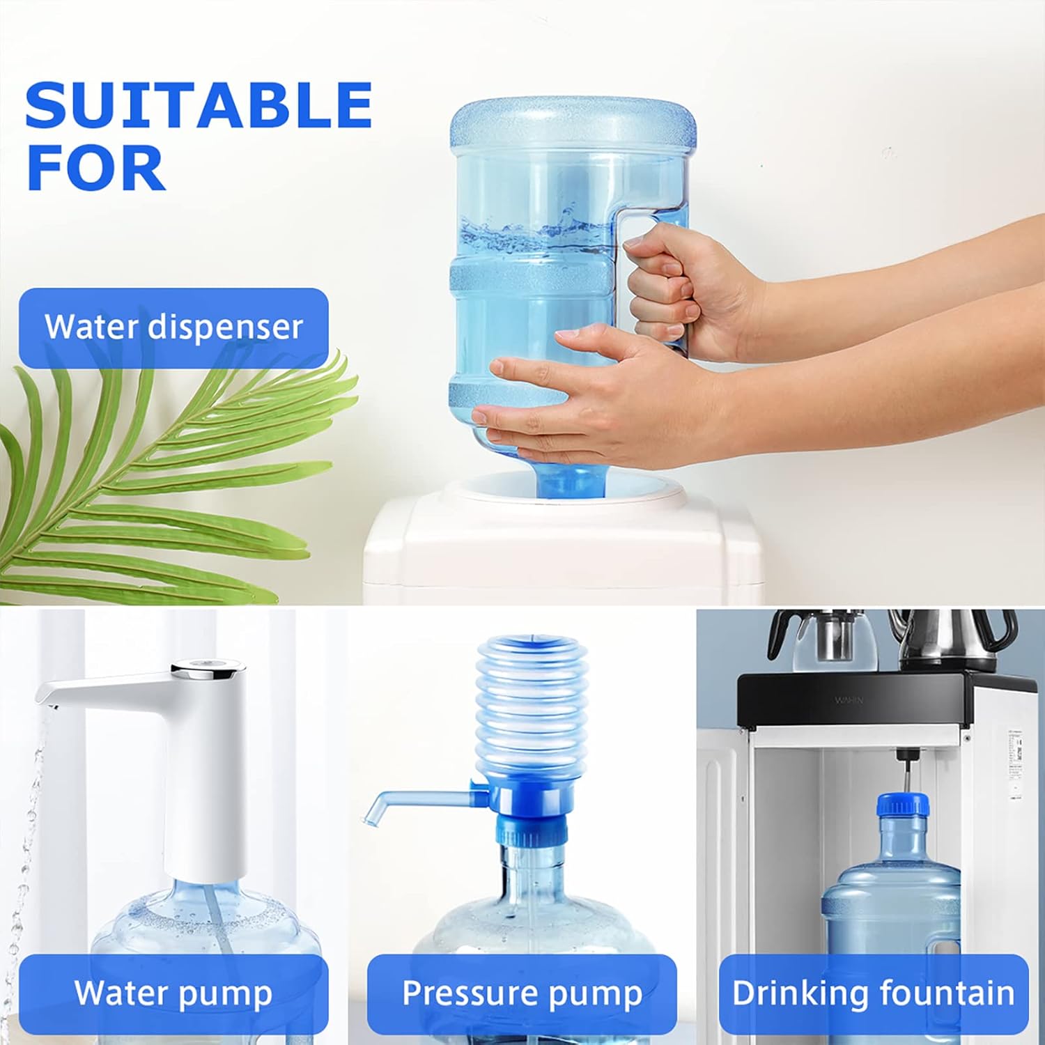 Plastic 5 Gallon Water Bottle with Cap PVC X860