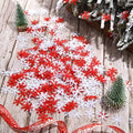 500 Pieces White and Red Non-Woven Snowflakes Table Confetti D942984
